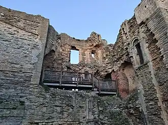 The internal wall of the castle.