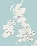 Location of the Newhouse research site, within the United Kingdom