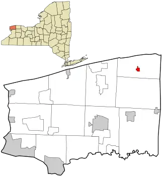 Location in Niagara County and the state of New York.