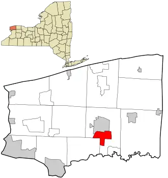 Location in Niagara County and the state of New York.