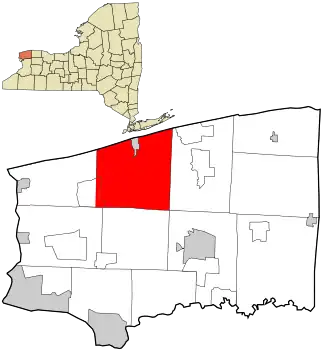 Location in Niagara County and the state of New York.