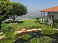 Garden in Ramot Naftali with the Hula Valley in the background