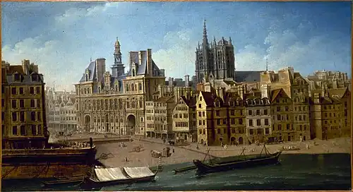The Hôtel de Ville and the Place de Grève, Nicolas-Jean-Baptiste Raguenet, c. 1753