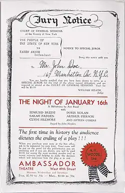 Advertisement labeled "Jury Notice" at the top