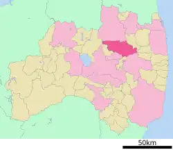Location of Nihonmatsu in Fukushima Prefecture