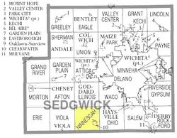 Location within Sedgwick County