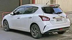 Rear view of Nissan Tiida J (2021 facelift)