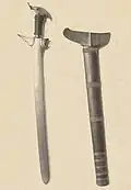 A Javanese sundang sword with straight blade