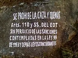 Hunting and making fires is forbidden