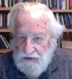 A photograph of Noam Chomsky