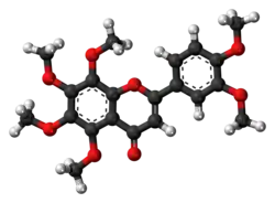Ball-and-stick model of nobiletin