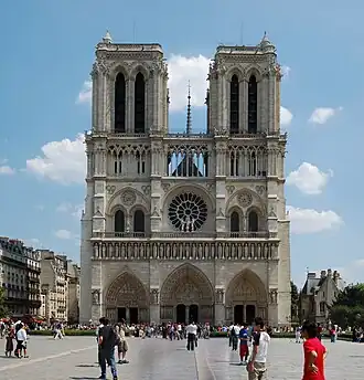Western Front of Notre Dame de Paris (c. 1250)