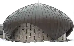 Nusrat Djahan Mosque, an Ahmadiyya mosque in Hvidovre just outside Copenhagen. Is the first purpose-built mosque in Denmark.