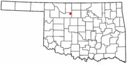 Location in Oklahoma