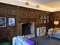 Oak panelling and overmantel from Tyneham House, now in Dorset Museum.