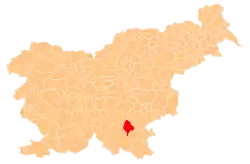 Location of the Municipality of Dolenjske Toplice in Slovenia