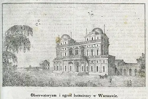Sketch of the Observatory building (1837).