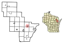 Location of Lena in Oconto County, Wisconsin.