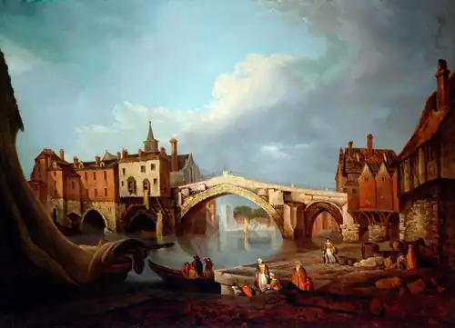 Old Ouse Bridge, York by Joseph Farington