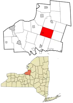Location in Oswego County and the state of New York.