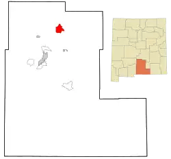 Location of Mescalero, New Mexico