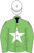 Light green, white star and cap