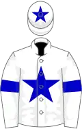 White, blue star, armlets and star on cap