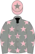 Grey, Pink stars, Pink cap, Grey star