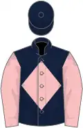 Dark blue, pink diamond and sleeves