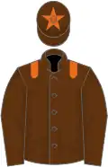 Brown, orange epaulets and star on cap