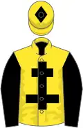 Yellow, Black Cross of Lorraine, sleeves and diamond on cap