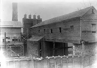 Historic American Buildings Survey R. Merritt Lacey, Photographer October 14, 1936 EXTERIOR - NORTH AND WEST ELEVATIONS FROM OLD PRINT - Oxford Furnace, Oxford, Warren County, NJ