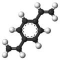 Ball-and-stick model of p-Divinylbenzene