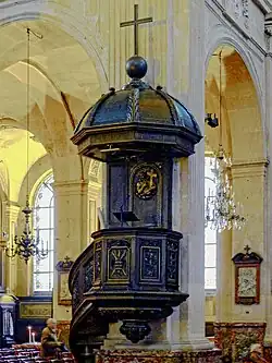 The pulpit in the nave