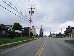 PA 948 southbound (Main Street eastbound) in Kersey