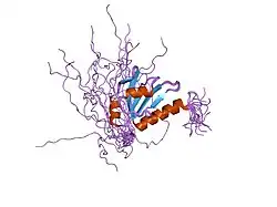 1wel: Solution structure of RNA binding domain in NP_006038