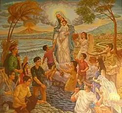 Fresco of Our Lady of Salvation at the convento of Joroan Parish Church