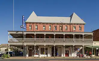 Palace Hotel, Broken Hill. Erected 1889.[53] Alfred Dunn, architect.