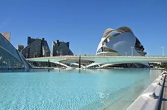 Puente de Monteolivete, with the Palau de les Arts Reina Sofía in the background