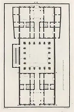 Floor plan (drawing by Ottavio Bertotti Scamozzi, 1776)