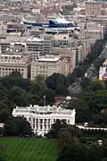 U.S. Park Police helicopter patrolling the National Mall