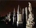 The cemetery at night