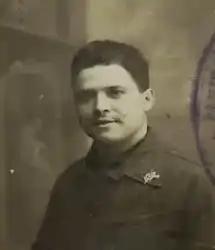 Pedro Durruti, pictured on his Falange membership card