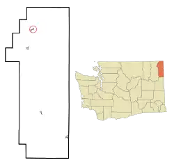 Location of Blueslide, Washington
