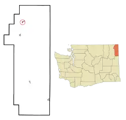 Location of Metaline, Washington