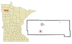 Location of St. Hilaire, Minnesota
