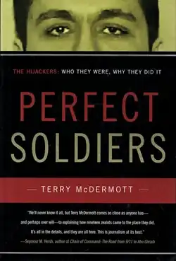 Black and red cover with part of Mohamed Atta's mugshot, showing his eyes, at the top