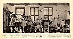 Peter Stuyvesant's surrender of New Amsterdam (scale model)