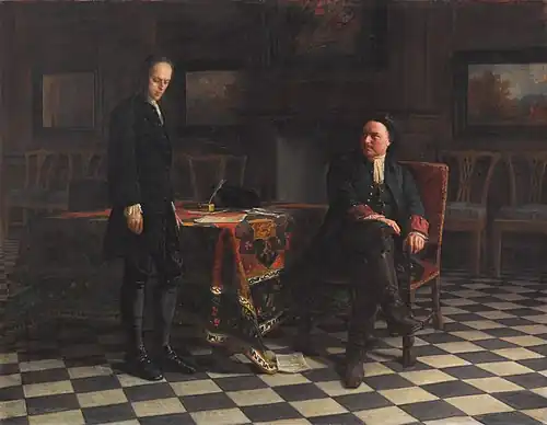 Peter the Great Interrogating the Tsarevich Alexei Petrovich at Peterhof, 1871