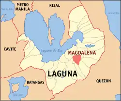 Map of Laguna with Magdalena highlighted